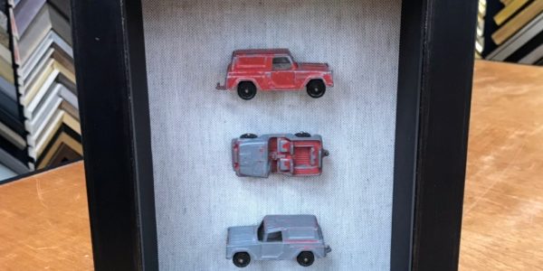 Shadow Box With Old Trucks